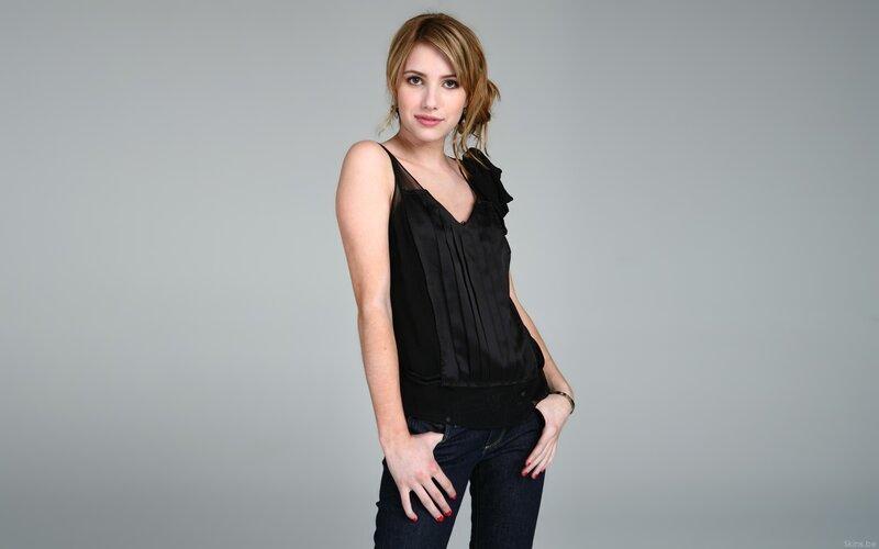 woman in black top
