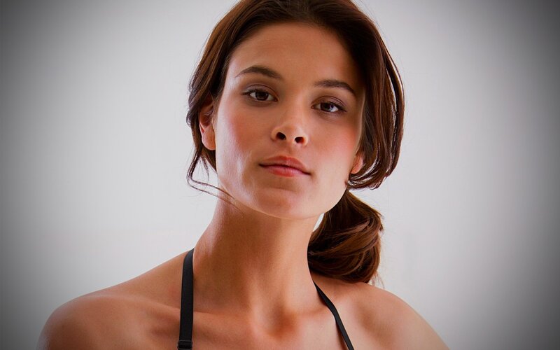 woman in black top