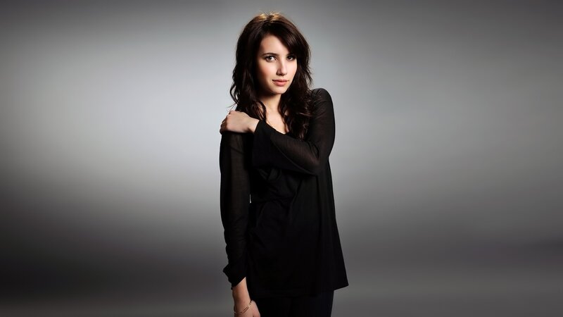 woman in black top