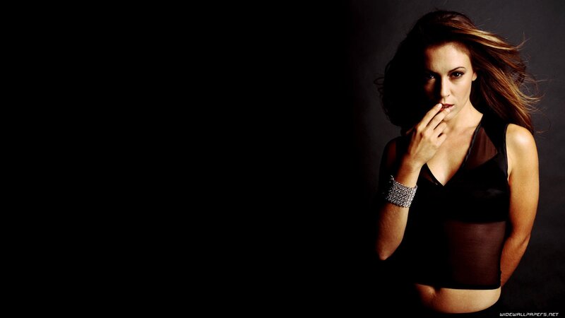 woman in black top