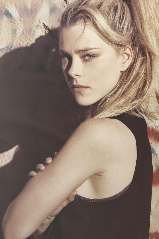 woman in black top