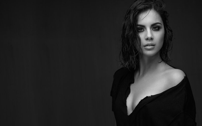 woman in black top