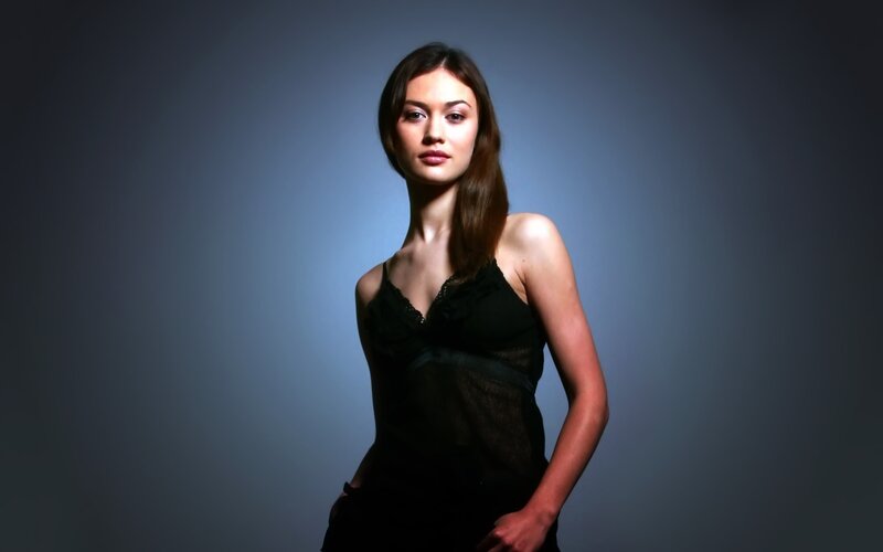 woman in black top
