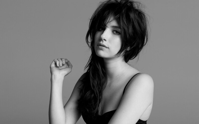 woman in black top