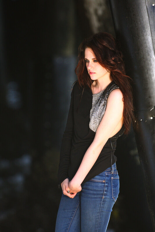 Woman in Black Top — Contemplative, Photograph, Jeans