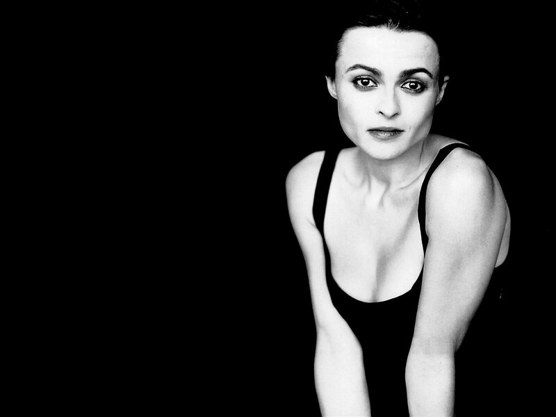 Woman in Black Top — Dramatic, Photograph, Black Background