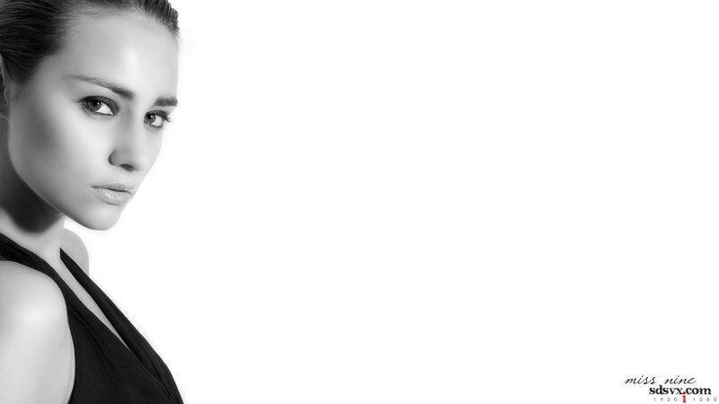 Woman in Black Top — Dramatic, Photograph, Black Top, White Background