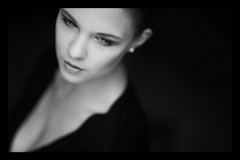 Woman in Black Top — Dramatic, Photograph, Earring, Makeup
