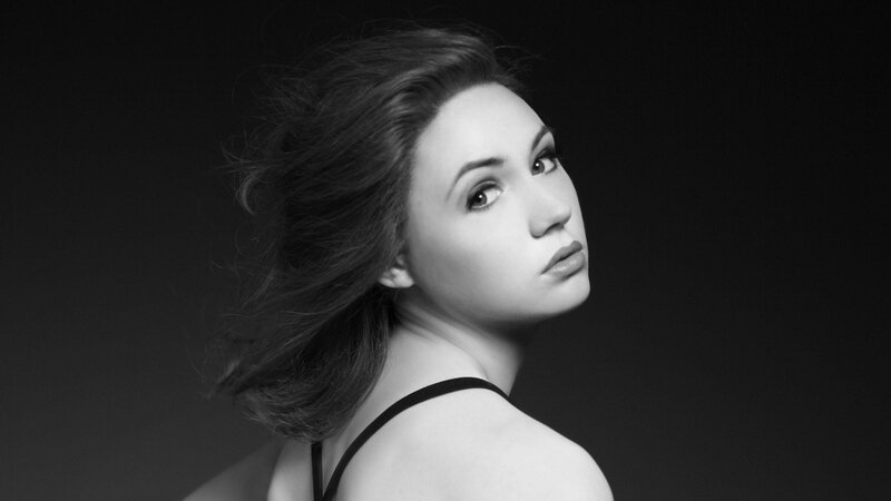 Woman in Black Top — Dramatic, Photograph, Hair, Shoulder Strap