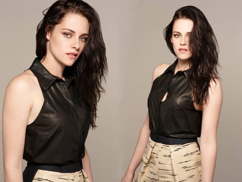 Woman in Black Top — Neutral, Photograph, Black Leather Top