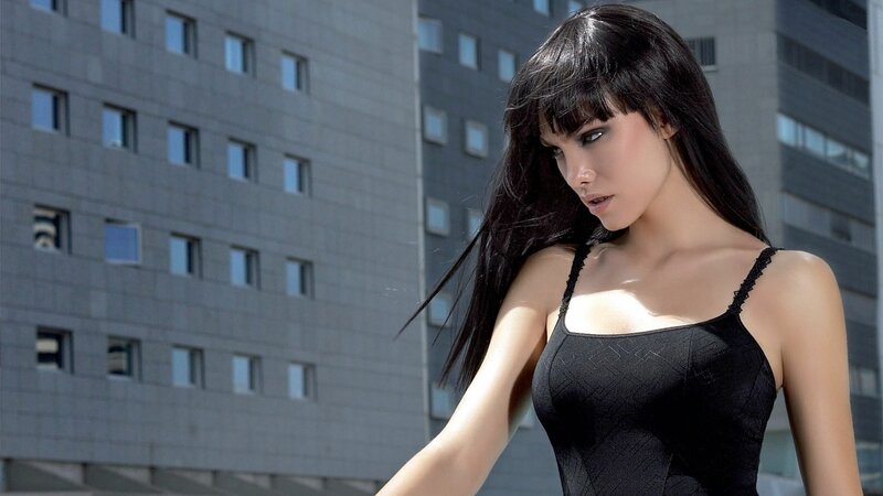 woman in black top outdoors