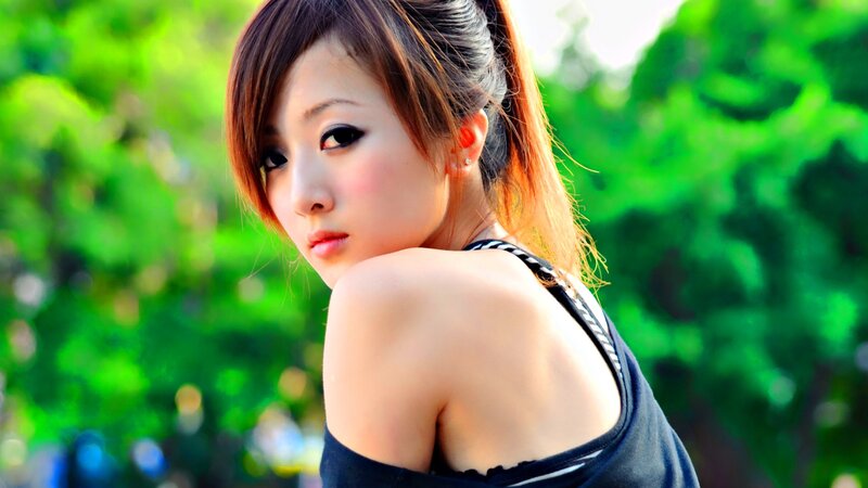 woman in black top outdoors