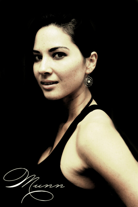 woman in black top portrait