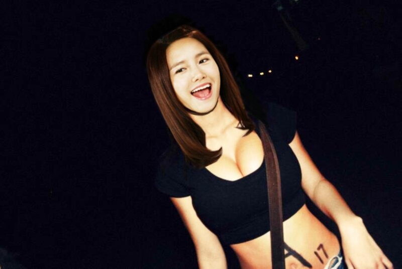 woman in black top smiling