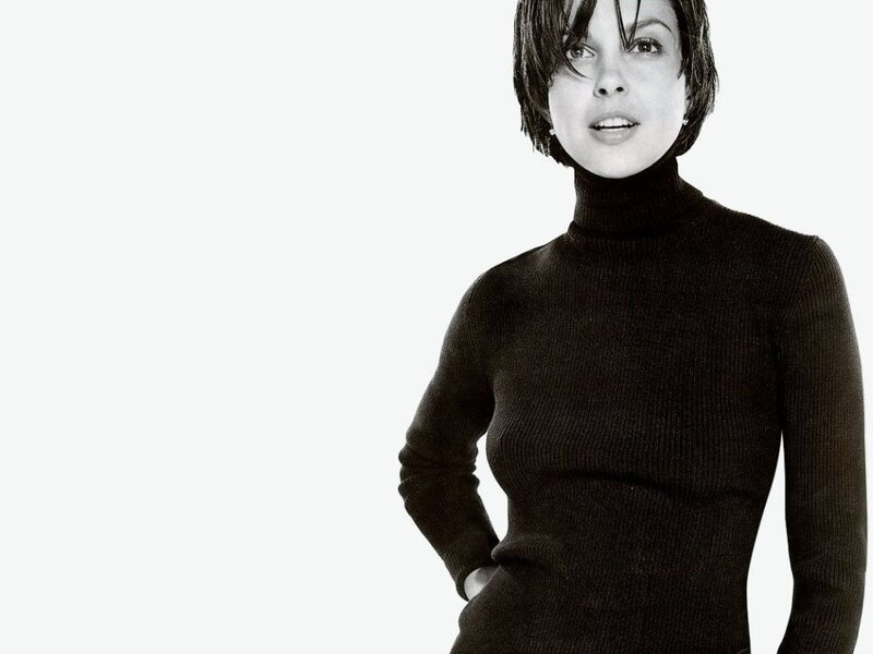 woman in black turtleneck