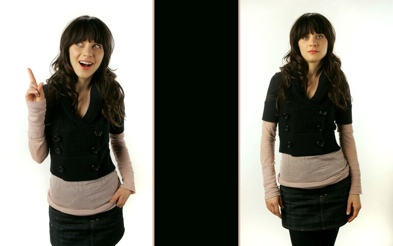 woman in black vest