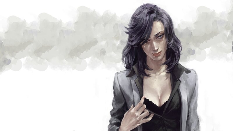 Woman in Blazer — Gray, Dramatic