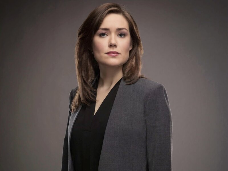 Woman in Blazer — Gray, Serious
