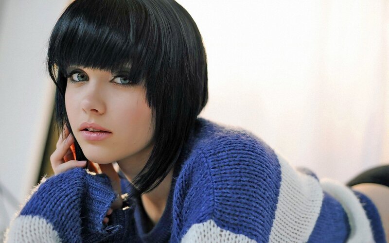 woman in blue and white sweater
