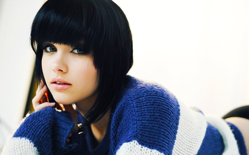woman in blue and white sweater