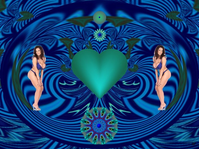 Woman in Blue Bikini — Hypnotic, Digital Art
