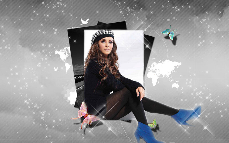 Woman in Blue Boots