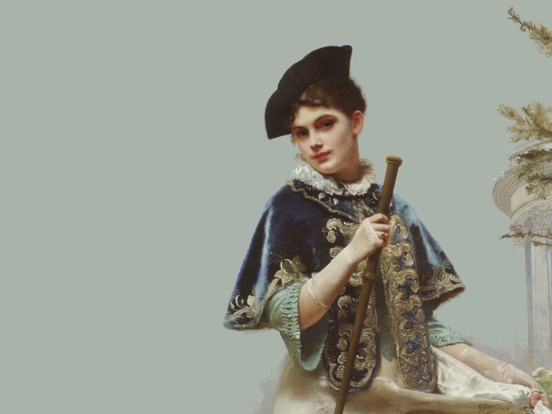 Woman in Blue Cloak — Calm