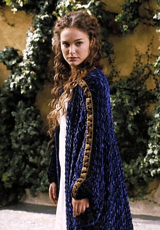 woman in blue cloak