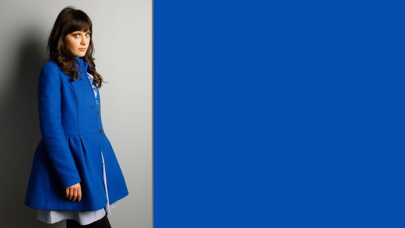 woman in blue coat