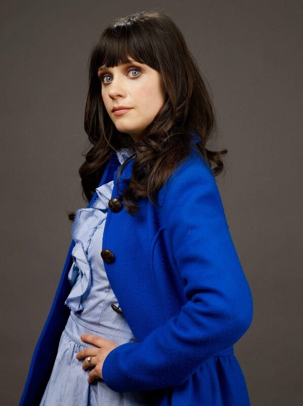 woman in blue coat