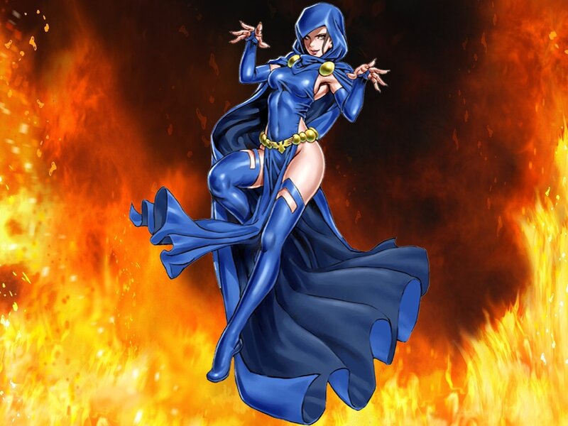 Woman in Blue Costume — Dramatic, Manga