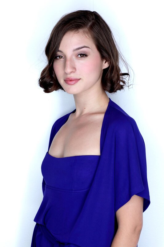 woman in blue dress