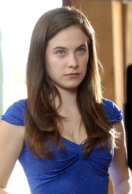 woman in blue dress