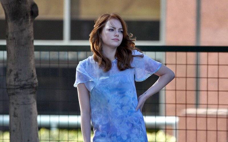 Woman in Blue Dress — Contemplative, Afternoon