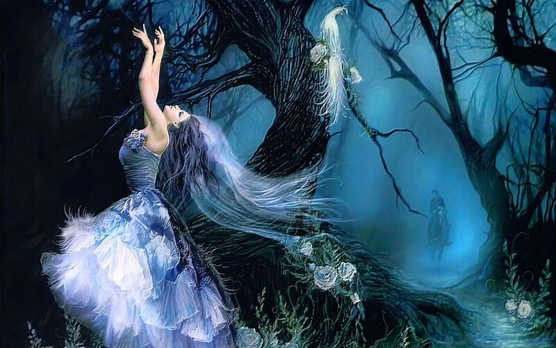 woman in blue dress dancing