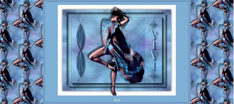 Woman in Blue Dress — Dramatic, Digital Art, High Heels