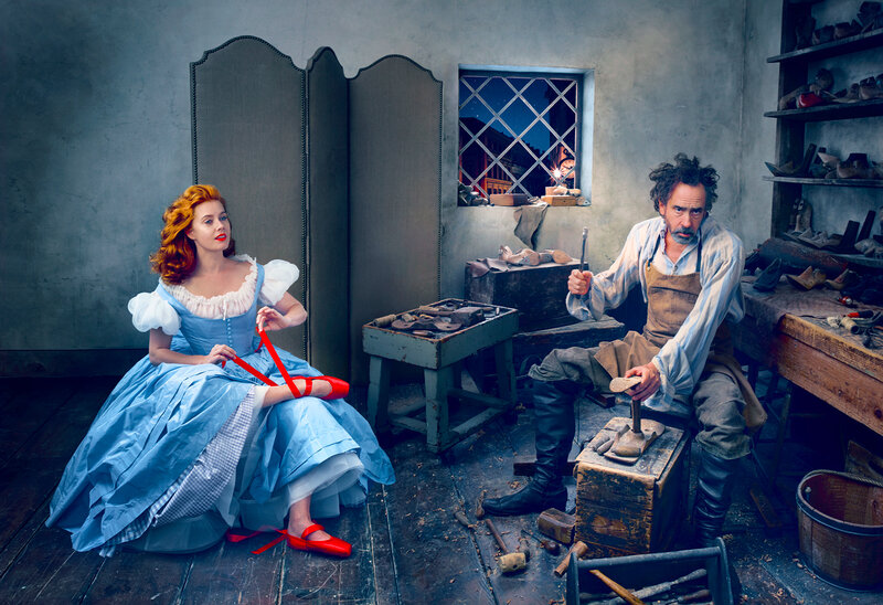 Woman in Blue Dress — Dramatic, Night, Photograph, Shoemaker