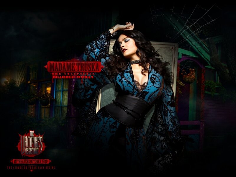 Woman in Blue Dress — Dramatic, Night, Photograph, Vampire