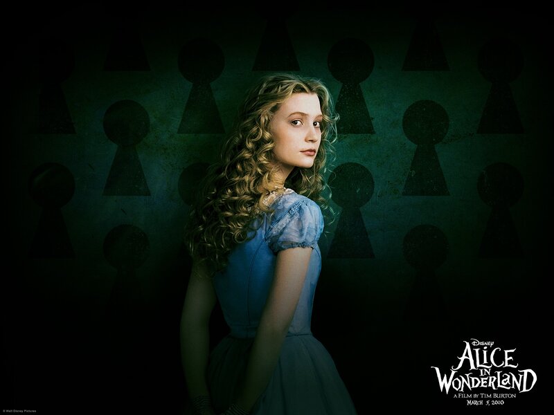 Woman in Blue Dress — Dramatic, Photograph, Keyholes, Text