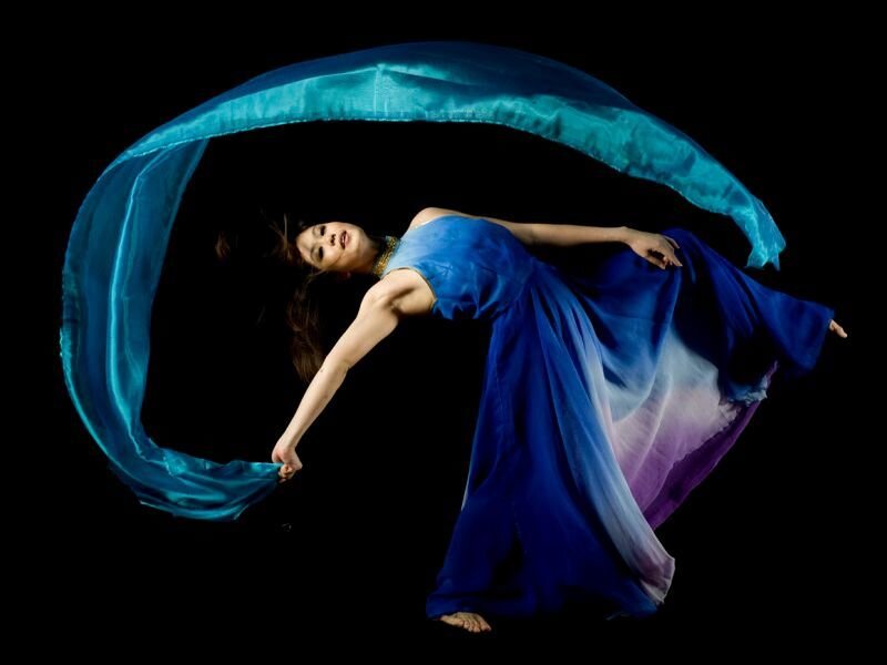 Woman in Blue Dress — Dramatic