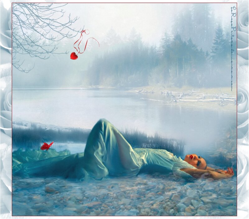Woman in Blue Dress — Dreamy, Morning