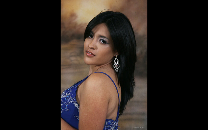 Woman in Blue Dress — Formal, Photograph