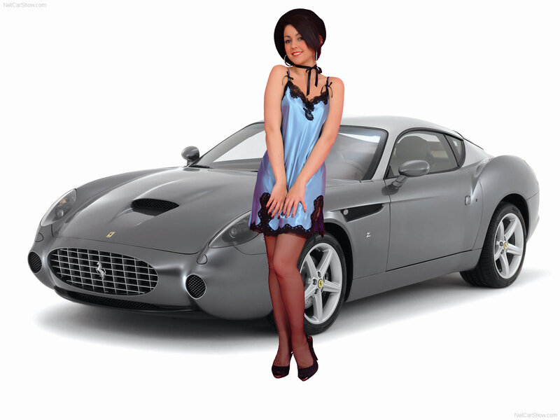 Woman in Blue Dress — Gray