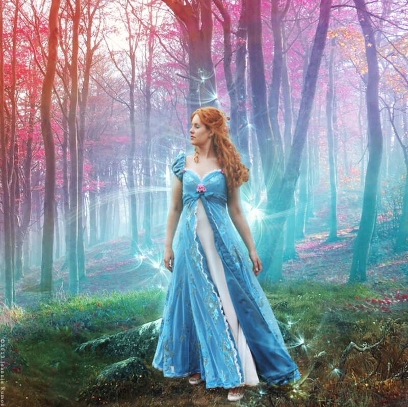 Woman in Blue Dress — Magical, Autumn