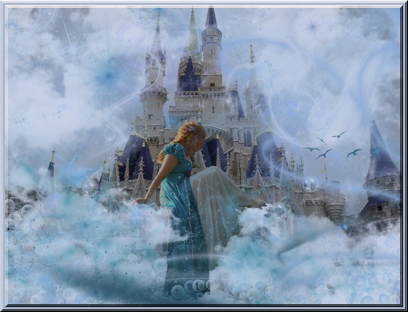 Woman in Blue Dress — Magical, Digital Art