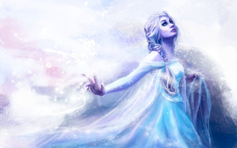 Woman in Blue Dress — Magical, Serene