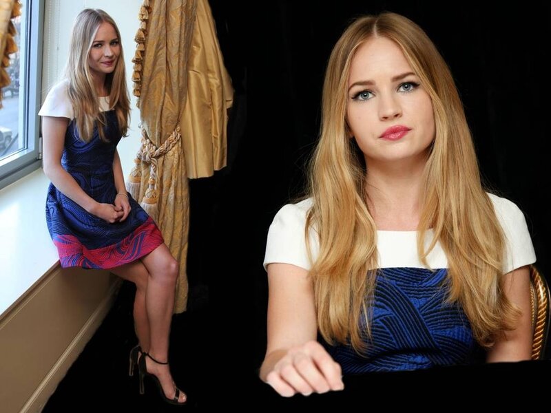 Woman in Blue Dress — Neutral, Afternoon