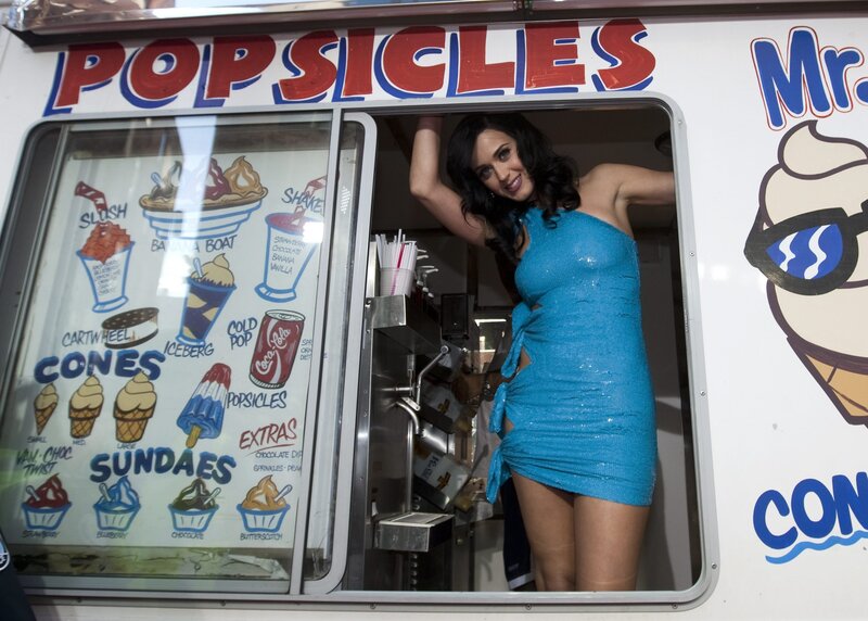 Woman in Blue Dress — Playful, Afternoon