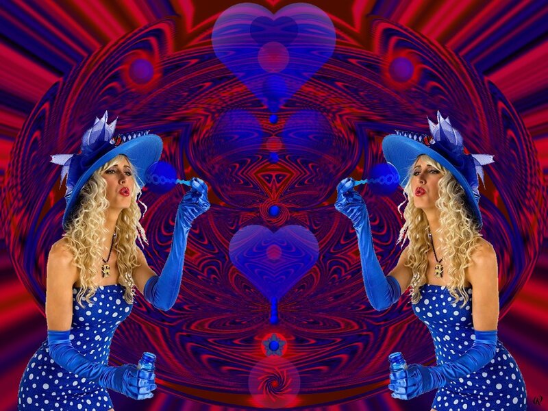 Woman in Blue Dress — Psychedelic