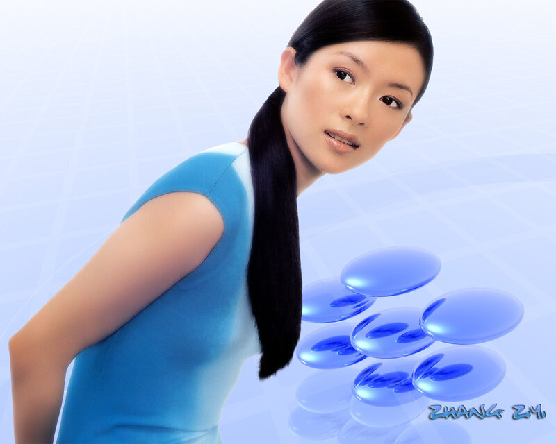 woman in blue dress with water droplets